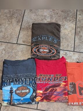 Harley Davidson Vintage Bundle 4 Men's Large Tees
